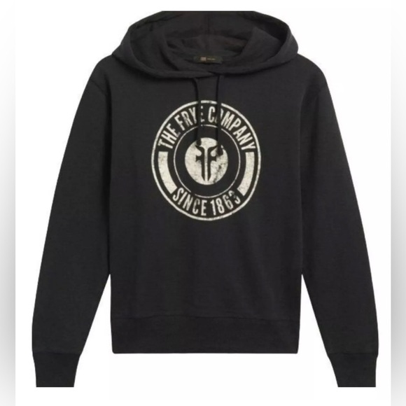 Frye Women’s Black and Cream Hoodie, Size Small, Hooded Sweatshirt - Picture 4 of 10